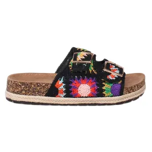 Heavenly Feet Ladies Sliders  - Hyde - Black
