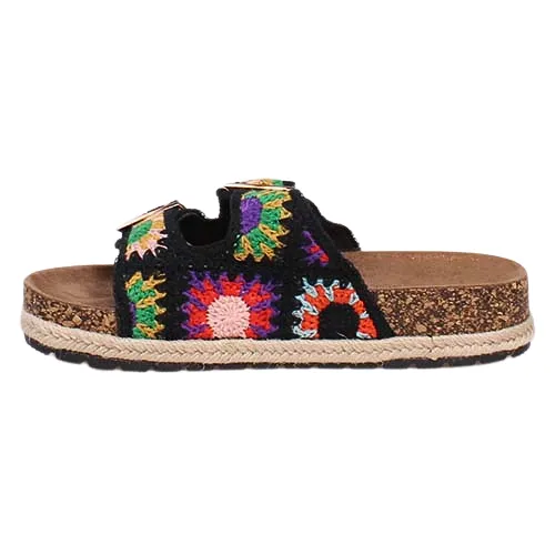 Heavenly Feet Ladies Sliders  - Hyde - Black