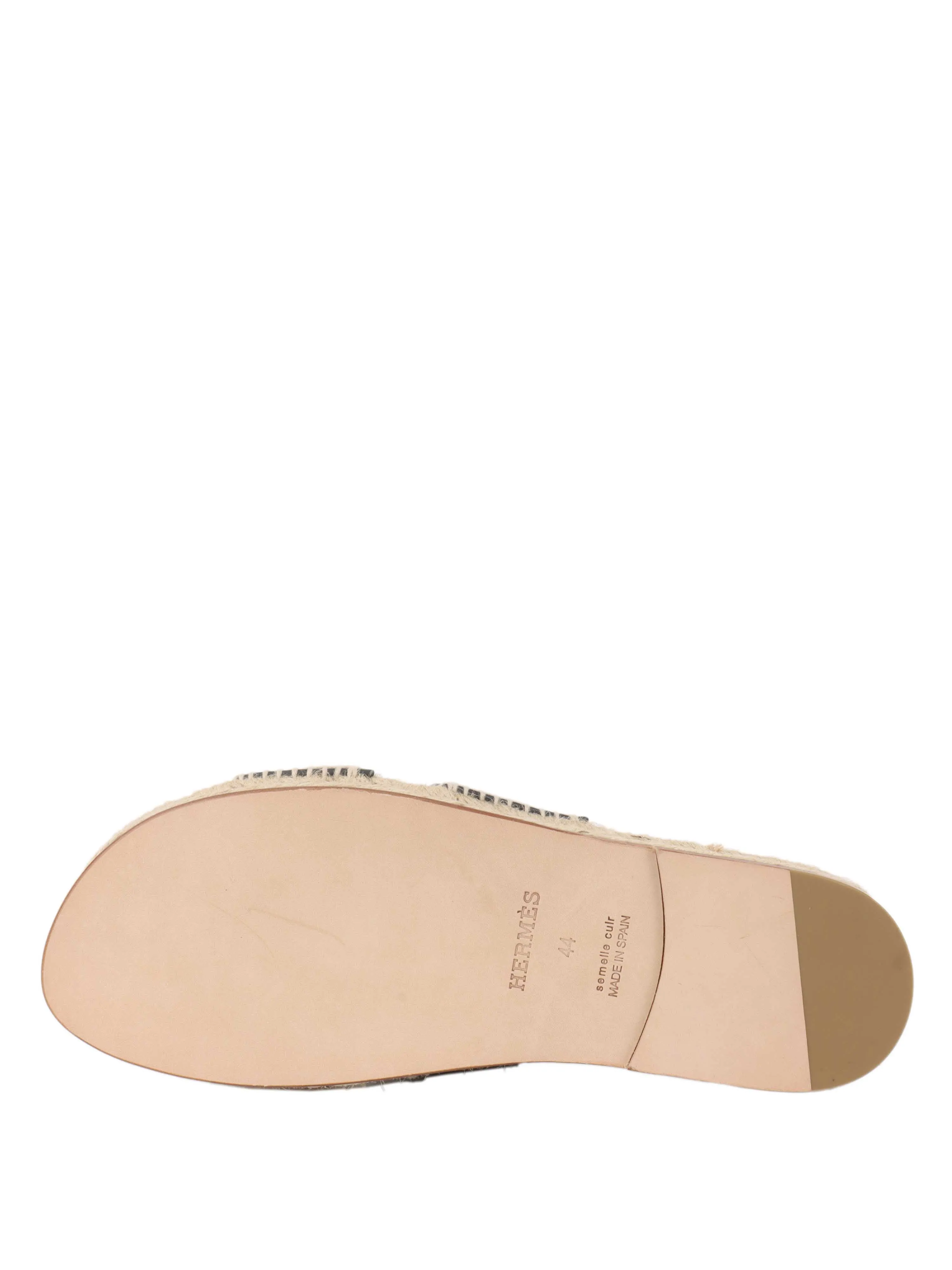 Hermes Black Antigua Espadrille.