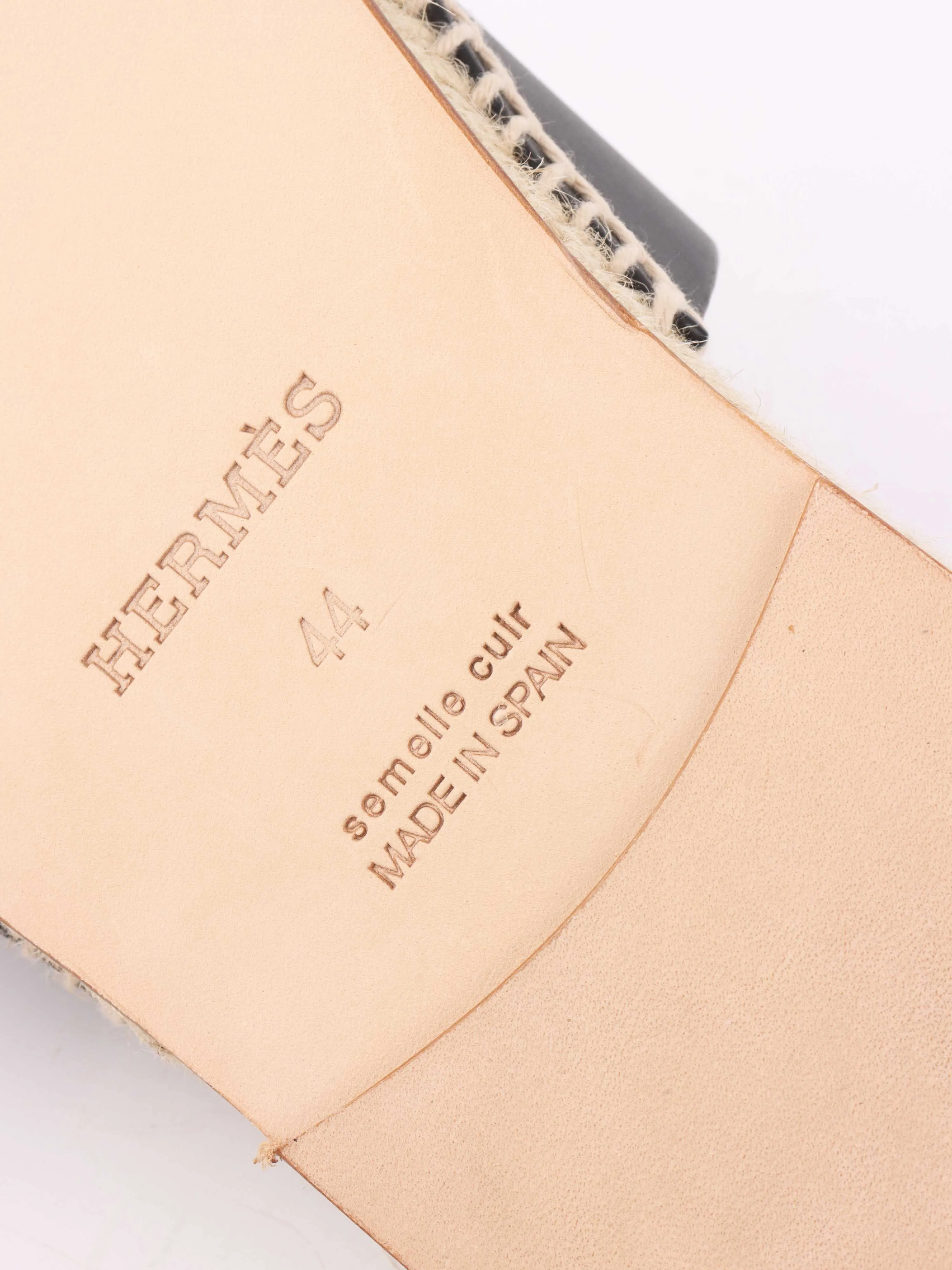 Hermes Black Antigua Espadrille.