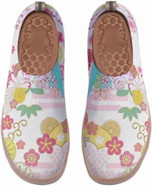 Hetios Women's Casual Slip On Loafers Walking Comfortable Knit Mesh Ladies Painted Travel Shoes