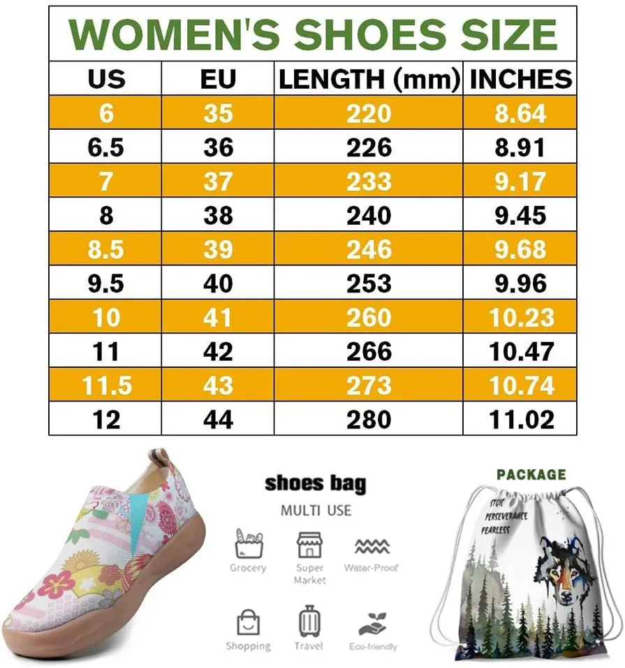 Hetios Women's Casual Slip On Loafers Walking Comfortable Knit Mesh Ladies Painted Travel Shoes