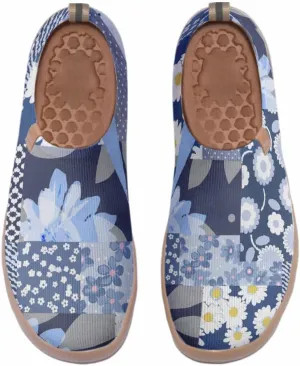 Hetios Women's Casual Slip On Loafers Walking Comfortable Knit Mesh Ladies Painted Travel Shoes