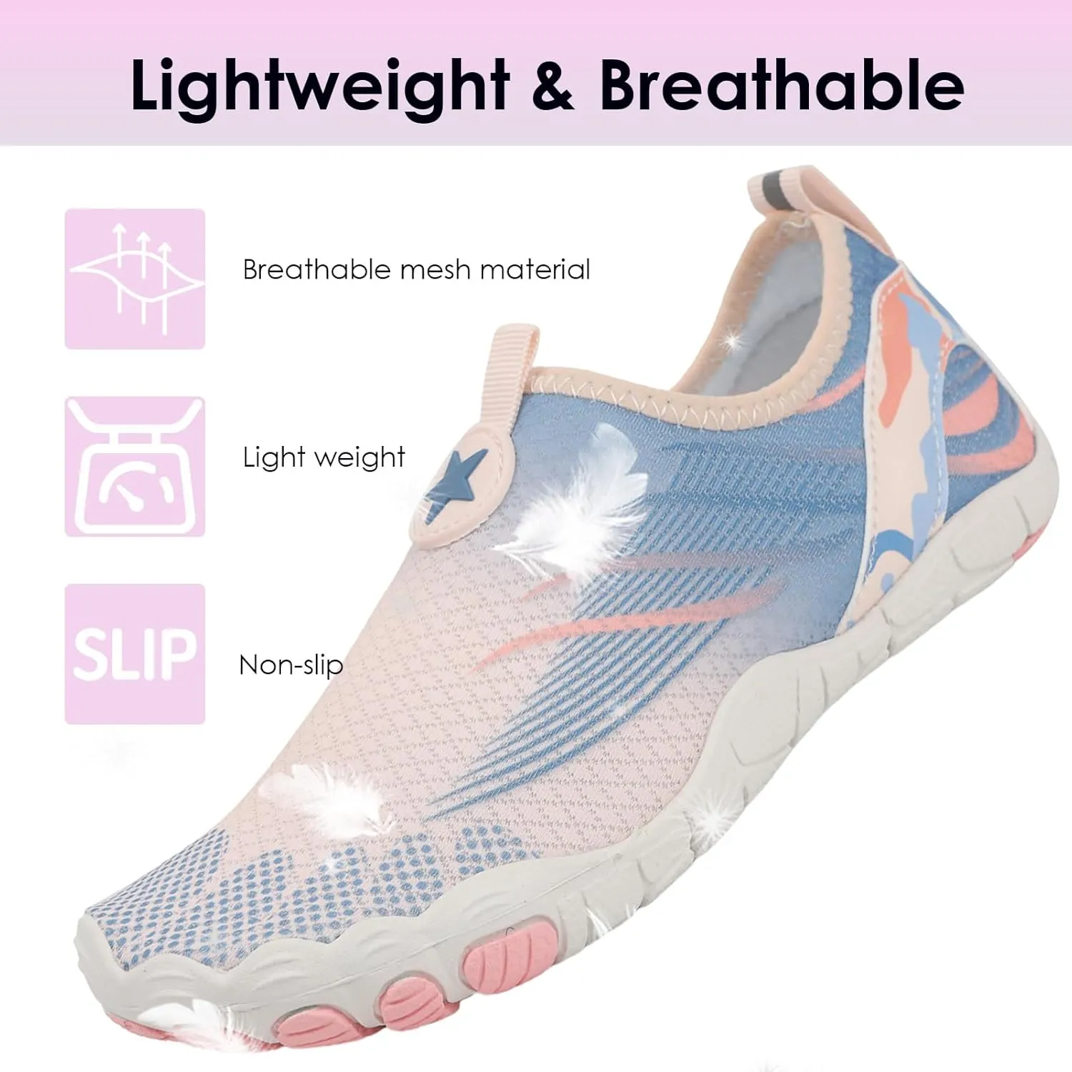 Hike Barefoot Shoes Breathable Non-Slip Athletic Footwear Wide Toe Water Shoes for Women & Men