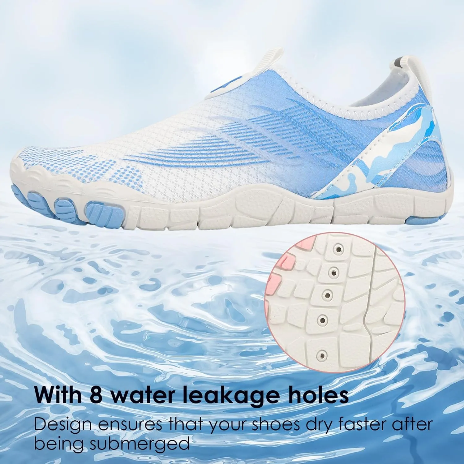 Hike Barefoot Shoes Breathable Non-Slip Athletic Footwear Wide Toe Water Shoes for Women & Men