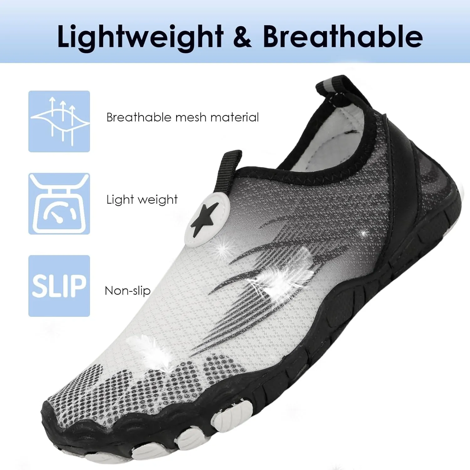 Hike Barefoot Shoes Breathable Non-Slip Athletic Footwear Wide Toe Water Shoes for Women & Men