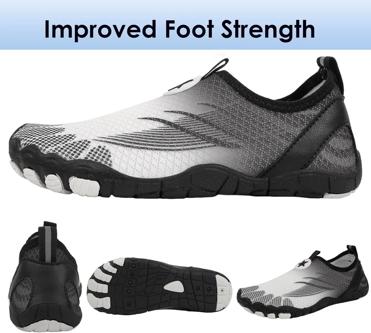 Hike Barefoot Shoes Breathable Non-Slip Athletic Footwear Wide Toe Water Shoes for Women & Men