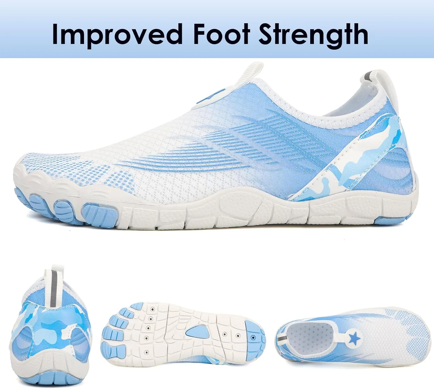Hike Barefoot Shoes Breathable Non-Slip Athletic Footwear Wide Toe Water Shoes for Women & Men