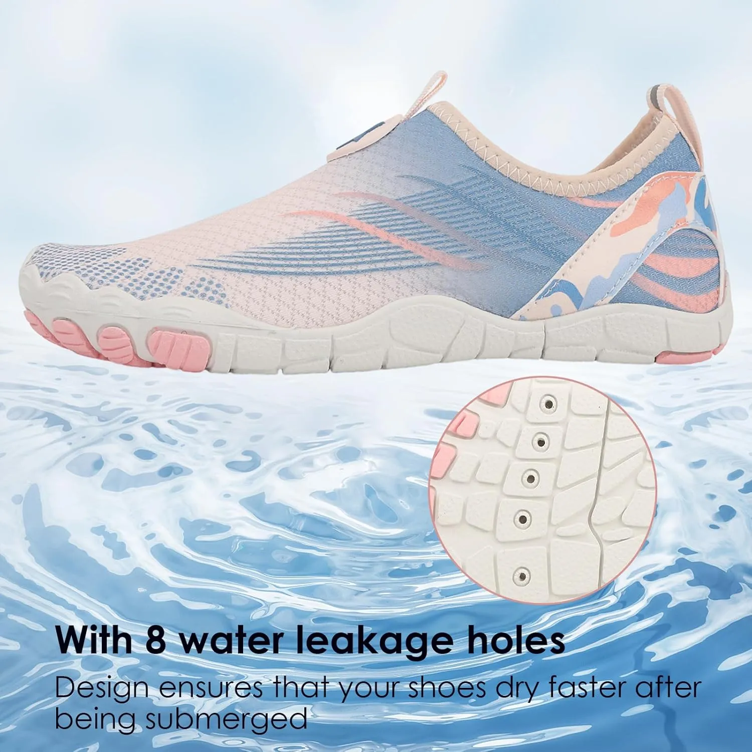 Hike Barefoot Shoes Breathable Non-Slip Athletic Footwear Wide Toe Water Shoes for Women & Men