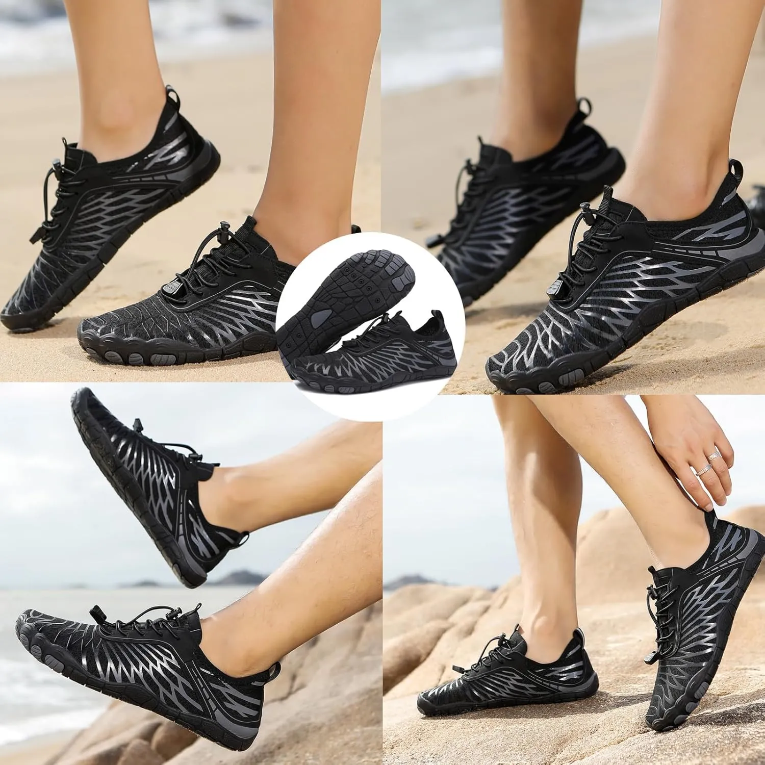 Hike Barefoot Shoes Breathable Non-Slip Athletic Footwear Wide Toe Water Shoes for Women & Men