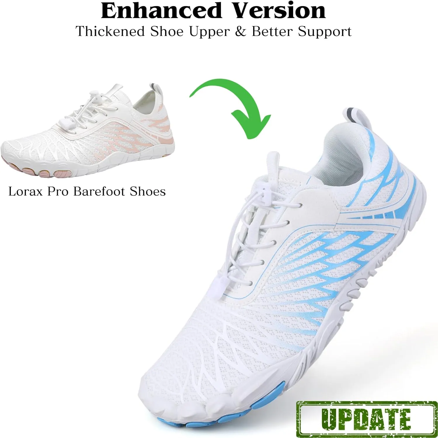 Hike Barefoot Shoes for Women Men Non-Slip Breathable Walking Shoes Wide Toe Box Comfortable Athletic Footwear