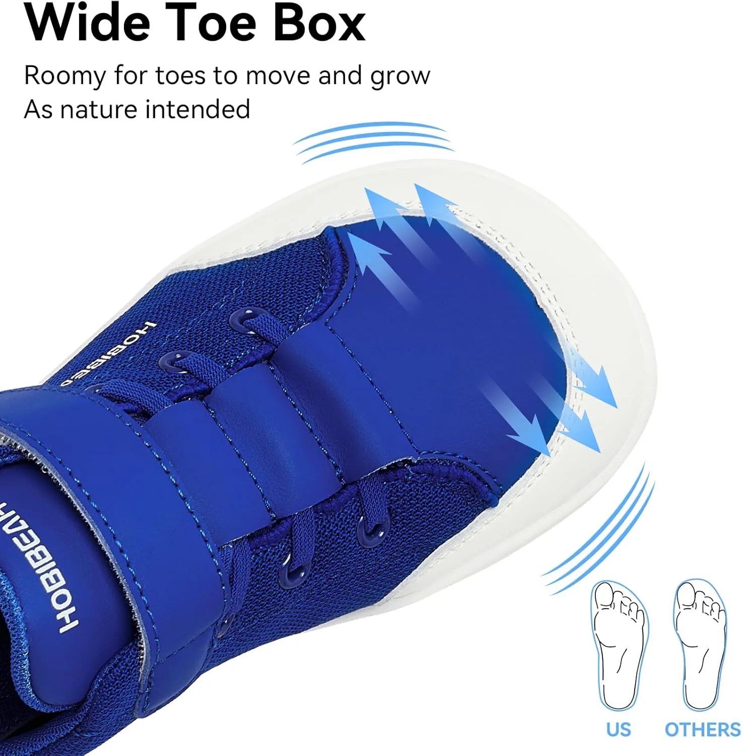 HOBIBEAR Kids Barefoot Shoes Wide Toe Box Zero Drop for Toddler Little Big Kid Boys Girls Walking Sneaker