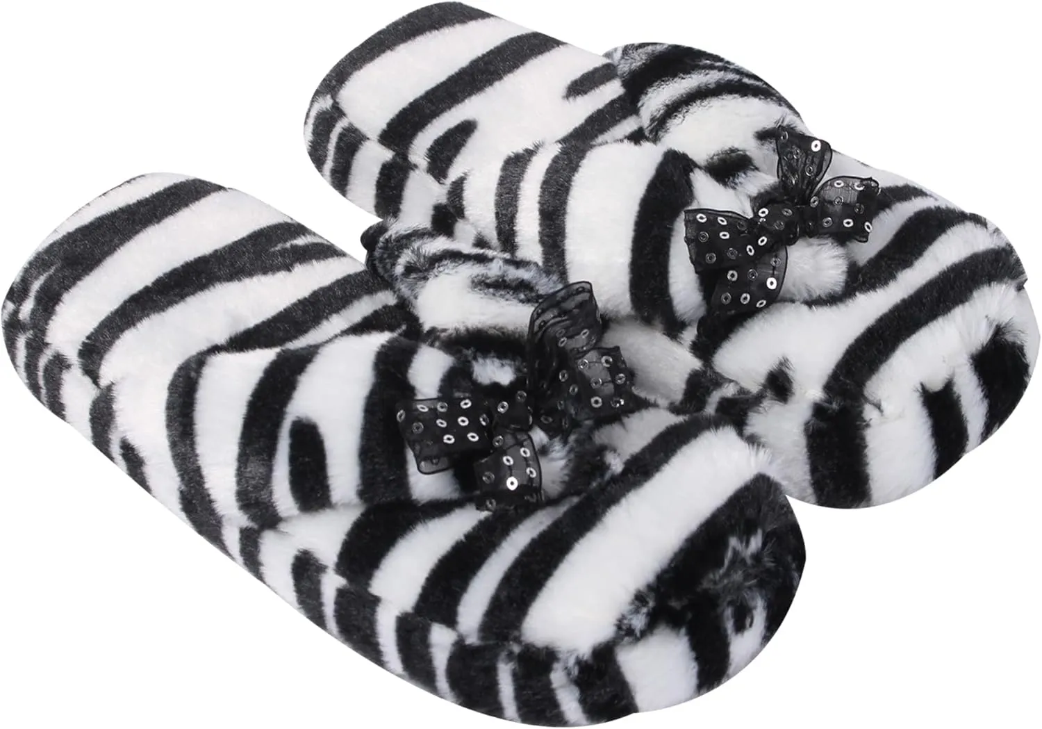 Home Slipper Women's Soft Fleece Indoor Non-Slip House Flip-Flops SPA Thong Slippers