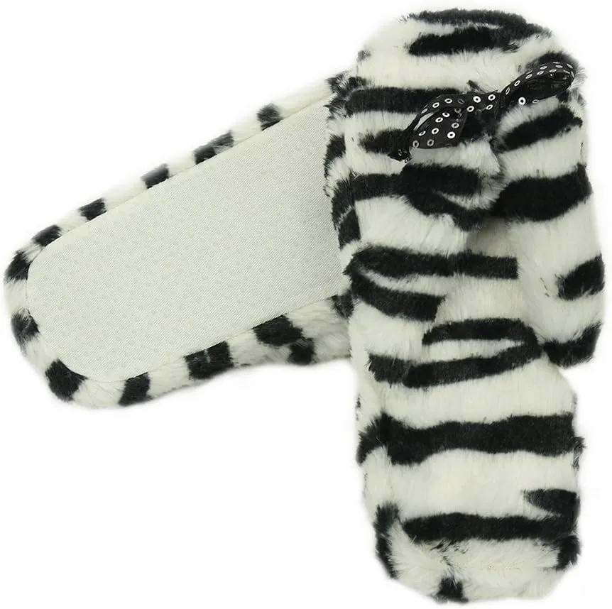 Home Slipper Women's Soft Fleece Indoor Non-Slip House Flip-Flops SPA Thong Slippers