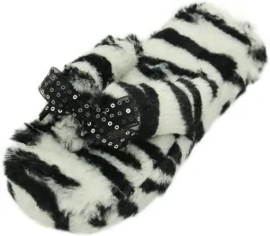 Home Slipper Women's Soft Fleece Indoor Non-Slip House Flip-Flops SPA Thong Slippers