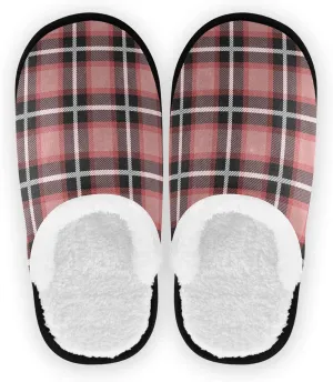 House Shoes for Women Fuzzy Fleece Anti-Slip Rubber Sole Comfy Slippers Bedroom Home Office Travel Yoga M