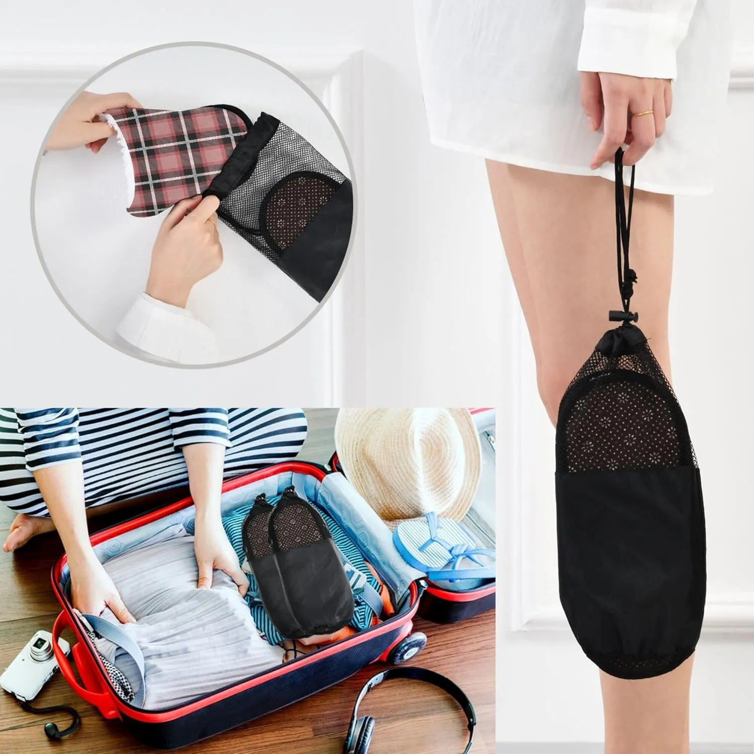 House Shoes for Women Fuzzy Fleece Anti-Slip Rubber Sole Comfy Slippers Bedroom Home Office Travel Yoga M