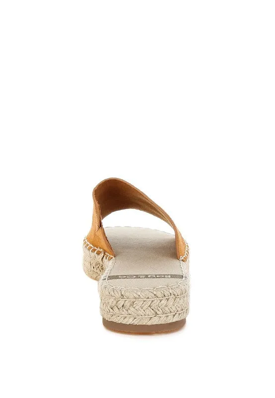 Huntra Real Soft Leather Espadrille Flatforms