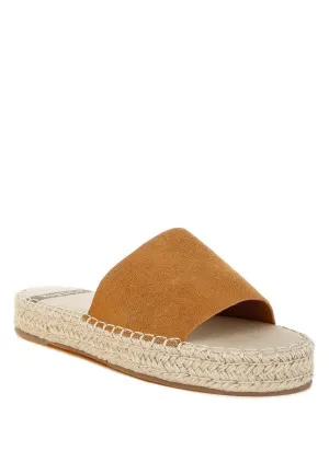 Huntra Real Soft Leather Espadrille Flatforms
