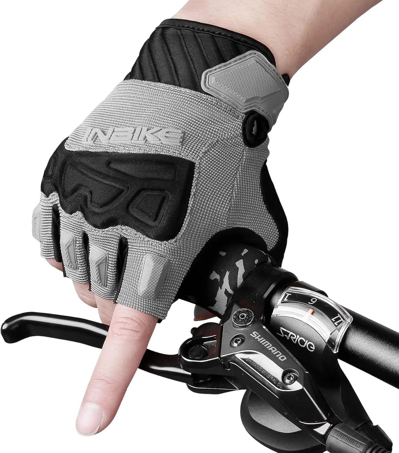 INBIKE Fingerless Cycling Gloves Breathable Protective for Road Mountain Bike MTB Riding