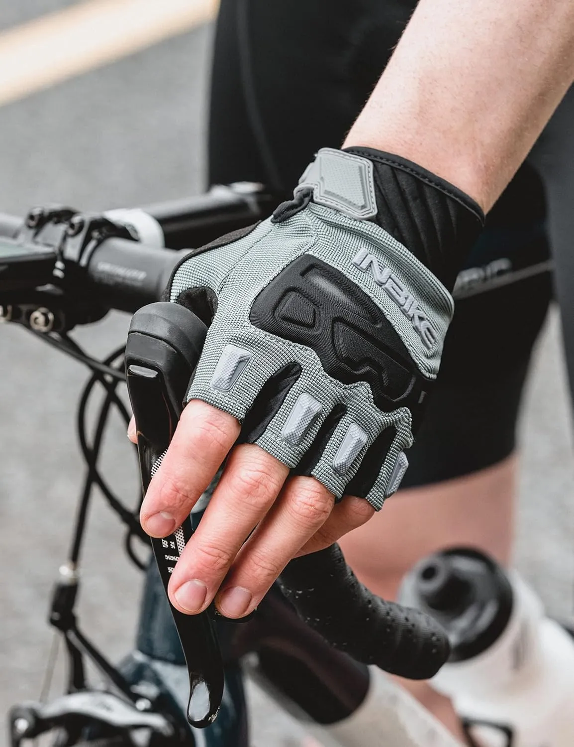 INBIKE Fingerless Cycling Gloves Breathable Protective for Road Mountain Bike MTB Riding