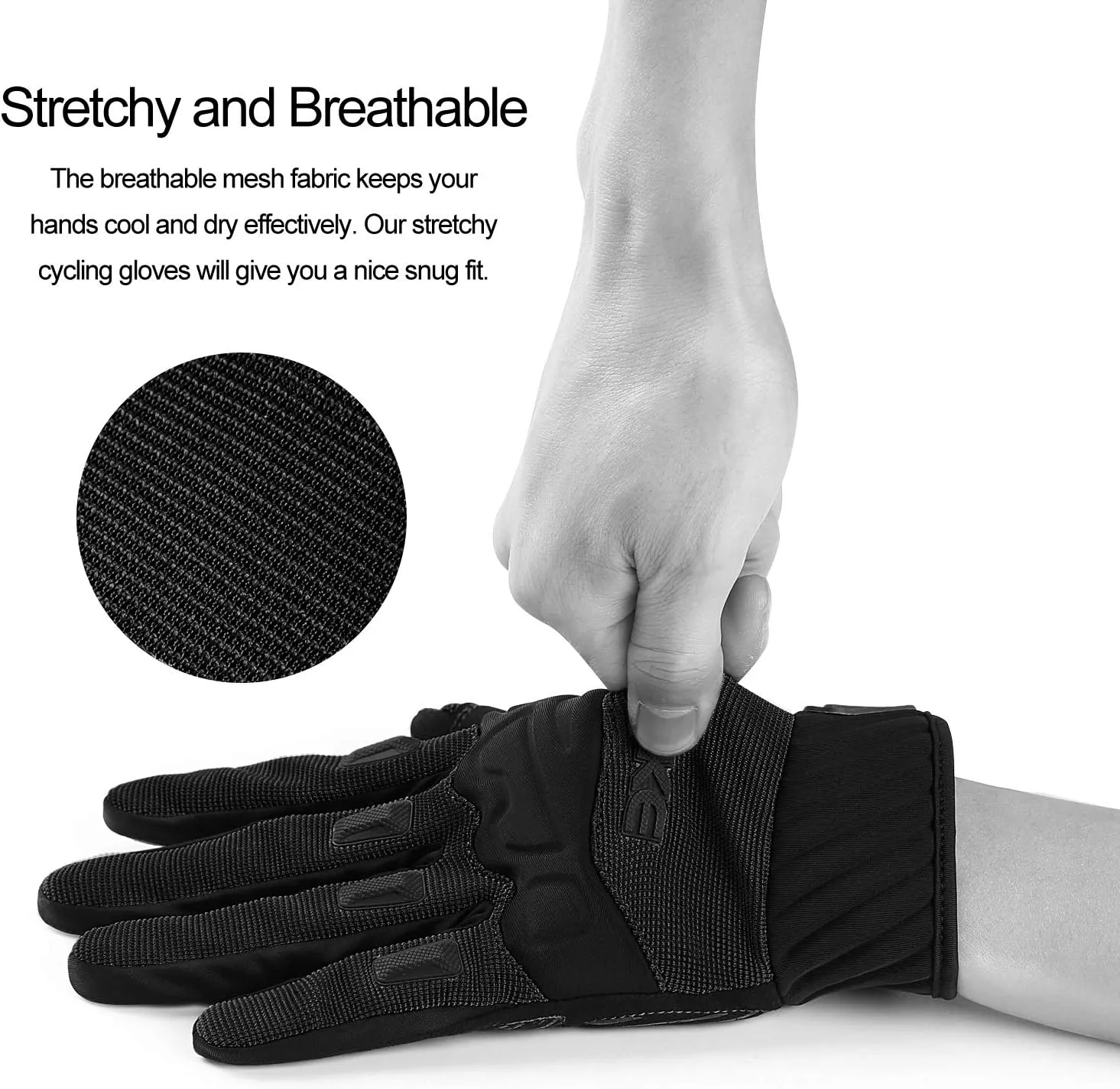 INBIKE Mountain Bike Gloves for Men Knuckle Guard Padded Men's Cycling Gloves Breathable for MTB Motocross Racing Dirtbike