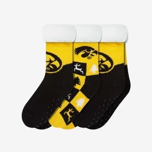 Iowa Hawkeyes Womens Fan Footy 3 Pack Slipper Socks