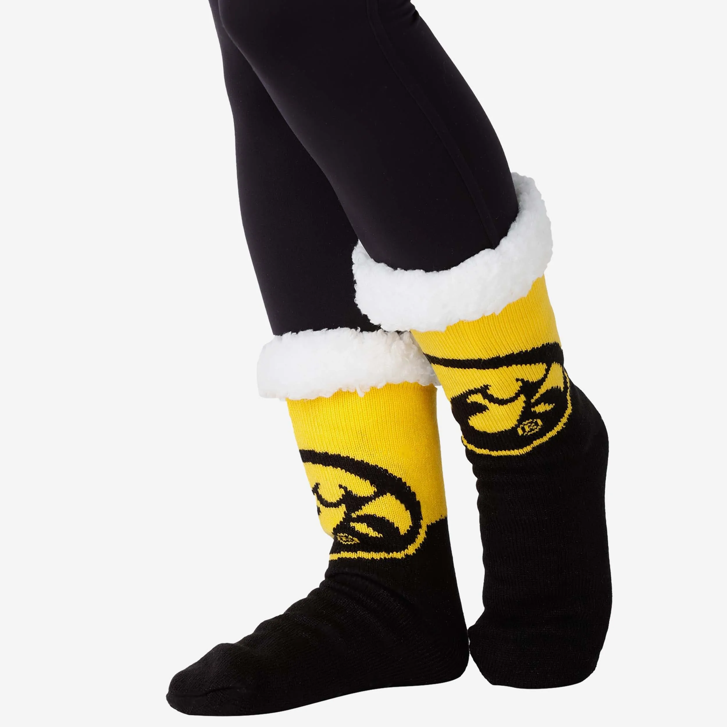 Iowa Hawkeyes Womens Fan Footy 3 Pack Slipper Socks