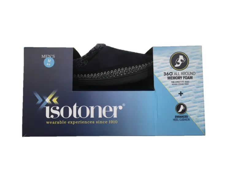 Isotoner Navy Blue Mens Slipper 92169NVY