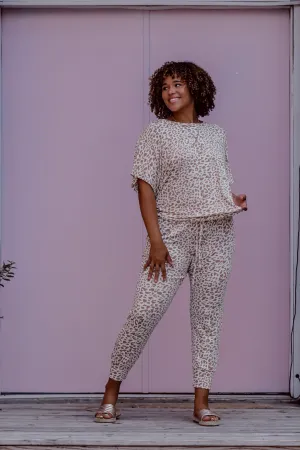 Ivory Leopard Lounge Set