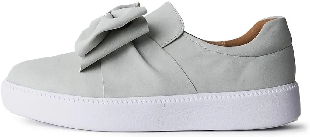 J. Adams Wally Platform Sneakers for Women - Comfortable Slip On Shoes with Bow