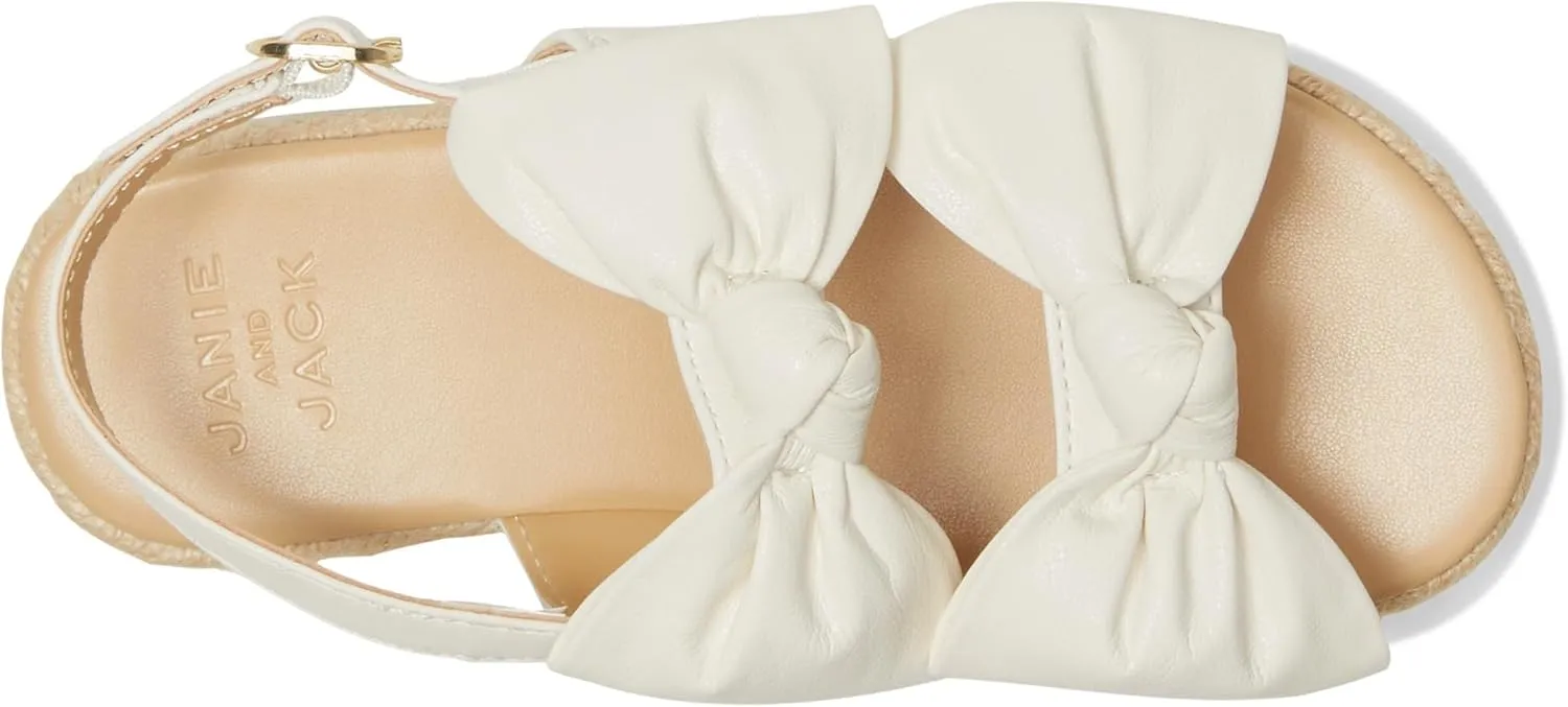 Janie and Jack Girl's Bow Espadrille Sandal (Toddler/Little Big Kid) Flat