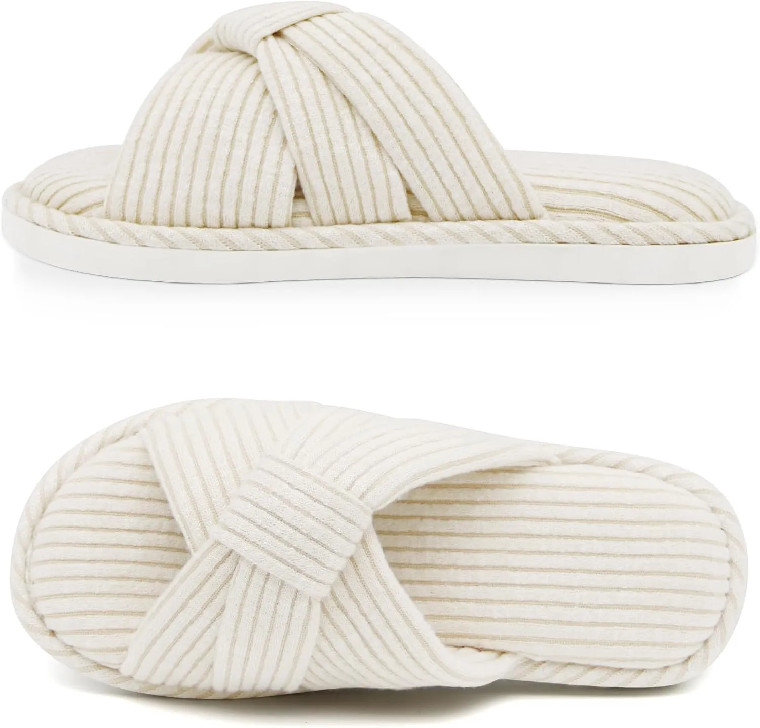 Jerzmy Cross Slippers for Women, Comfy Memory Foam House Bedroom Slippers Trendy Woman Gifts Home Shoes for Room Indoor Kitchen