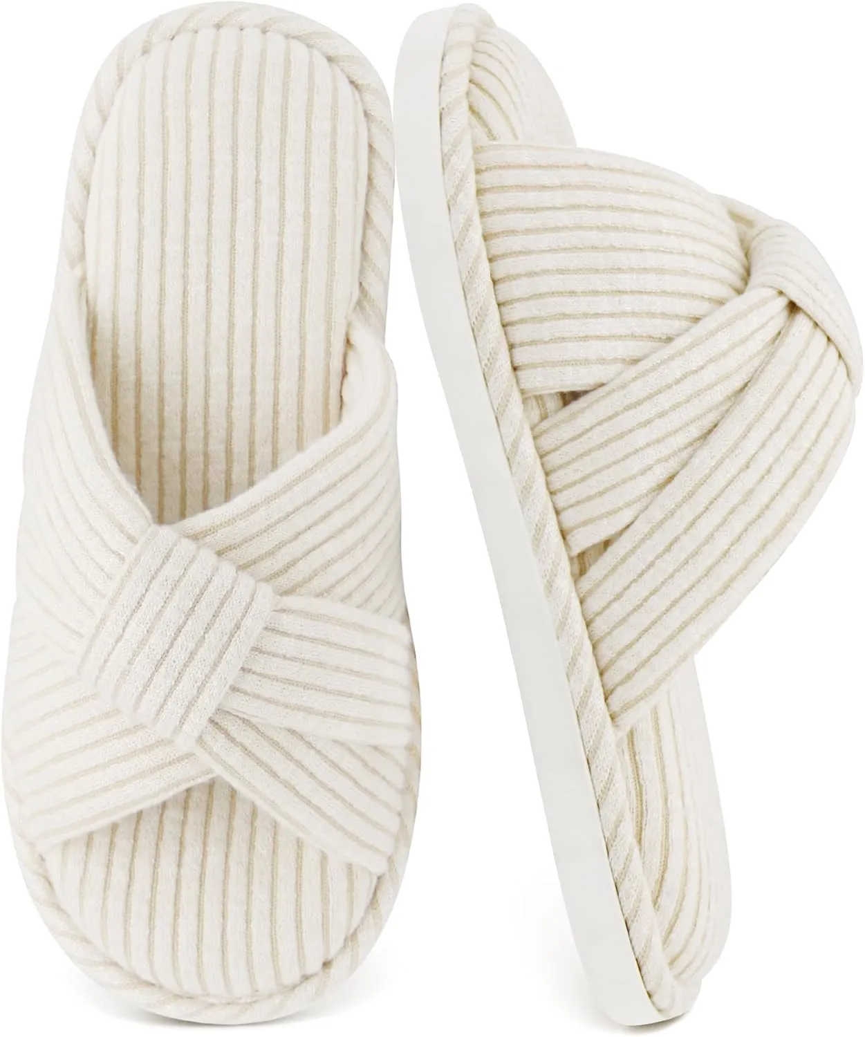 Jerzmy Cross Slippers for Women, Comfy Memory Foam House Bedroom Slippers Trendy Woman Gifts Home Shoes for Room Indoor Kitchen