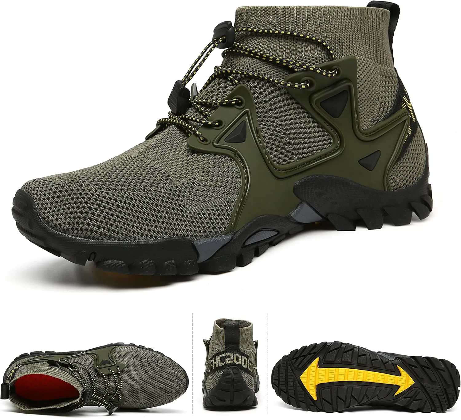 JITUUE Men's Running Knit Comfortable Lightweight Breathable Casual Sports Shoes Fashion Sneakers Slip-On Walking Shoes Sock Shoes for Men
