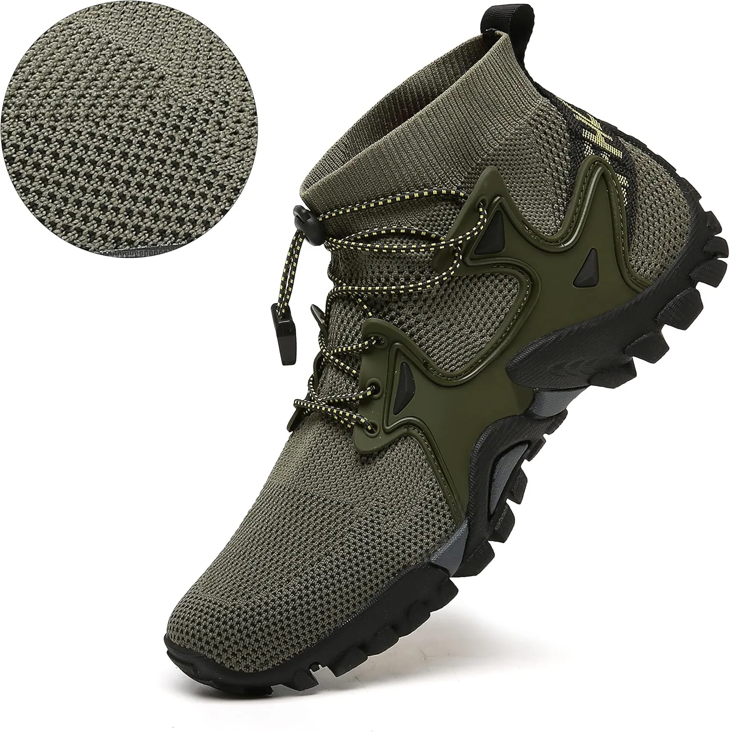 JITUUE Men's Running Knit Comfortable Lightweight Breathable Casual Sports Shoes Fashion Sneakers Slip-On Walking Shoes Sock Shoes for Men