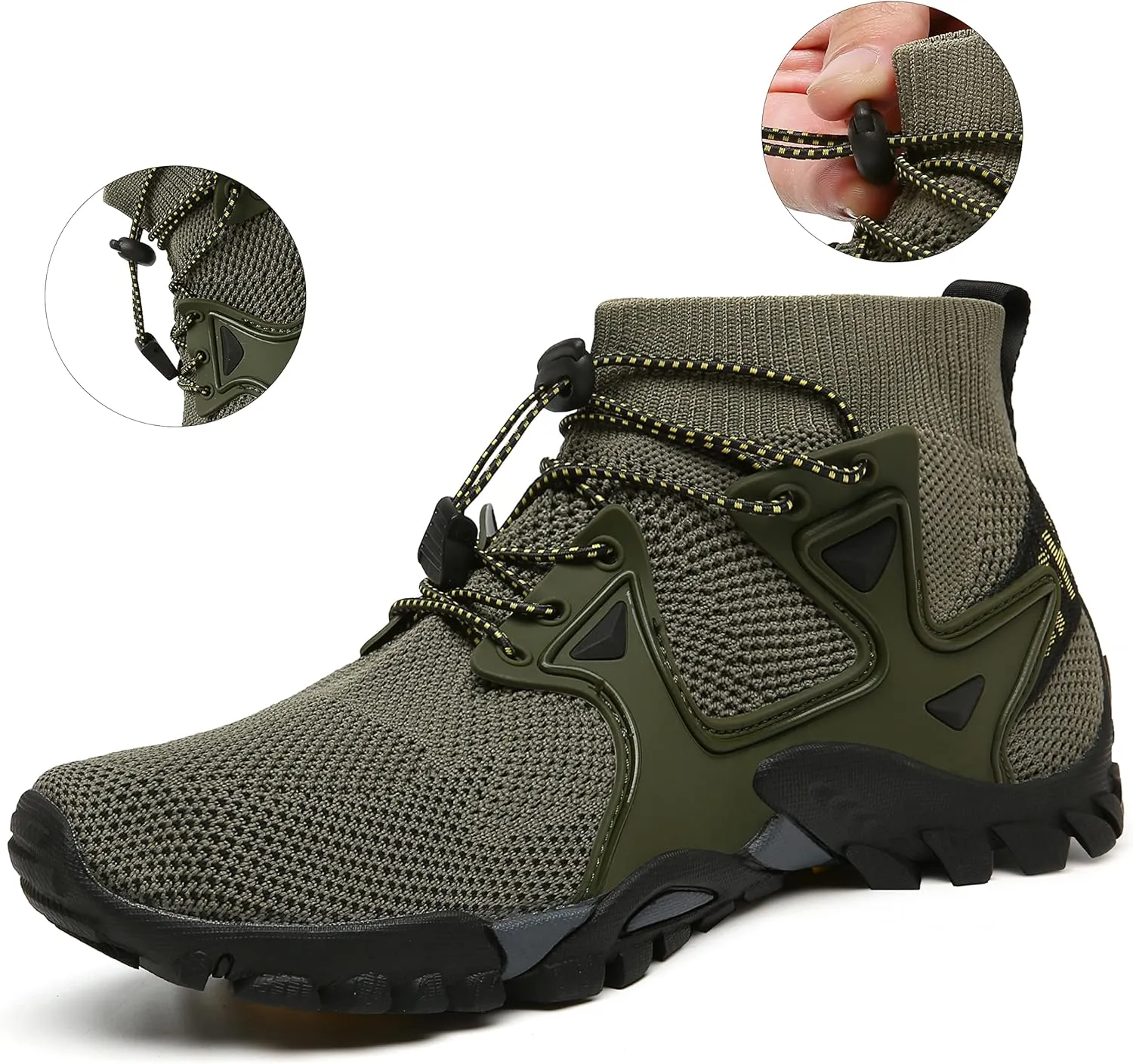 JITUUE Men's Running Knit Comfortable Lightweight Breathable Casual Sports Shoes Fashion Sneakers Slip-On Walking Shoes Sock Shoes for Men