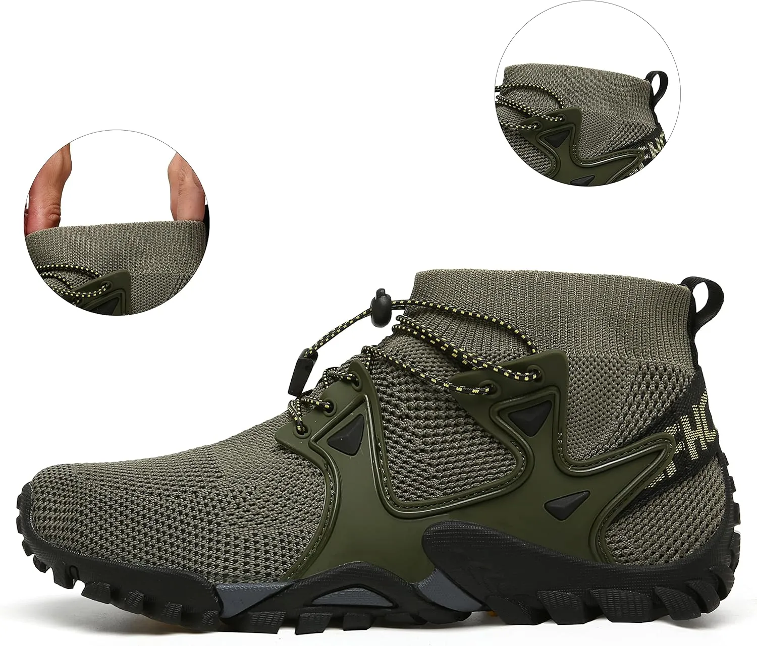 JITUUE Men's Running Knit Comfortable Lightweight Breathable Casual Sports Shoes Fashion Sneakers Slip-On Walking Shoes Sock Shoes for Men