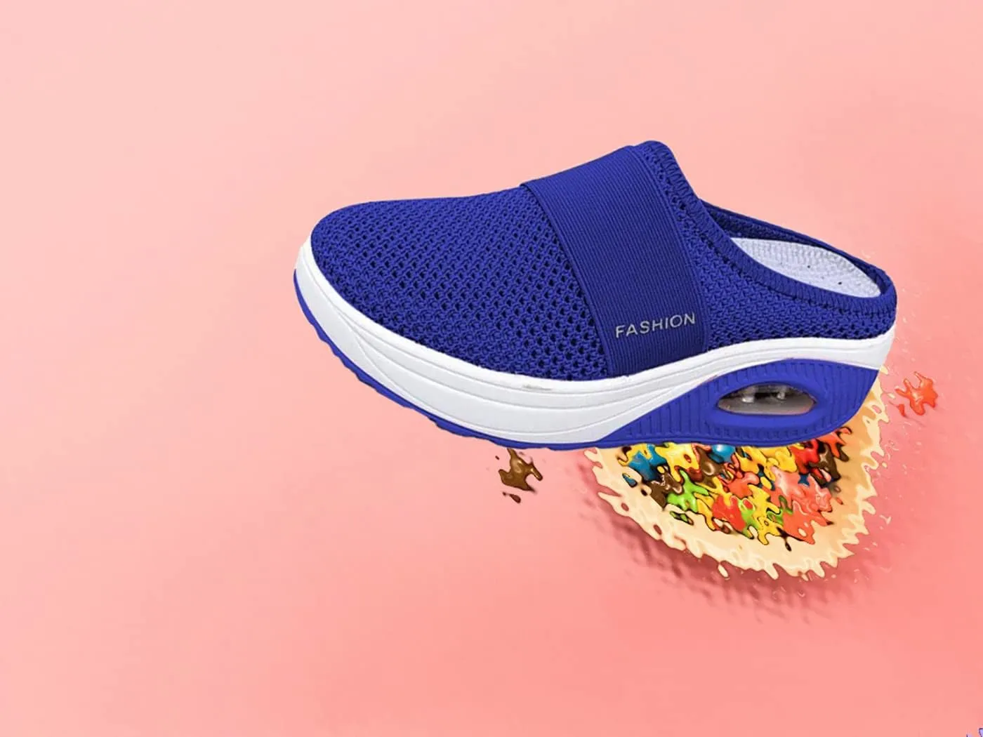 JITUUE Women's Garden Clogs Mesh Slip-on Slippers Summer Breathable Lightweight Quick Drying Garden Shoes Outdoor Walking Slippers