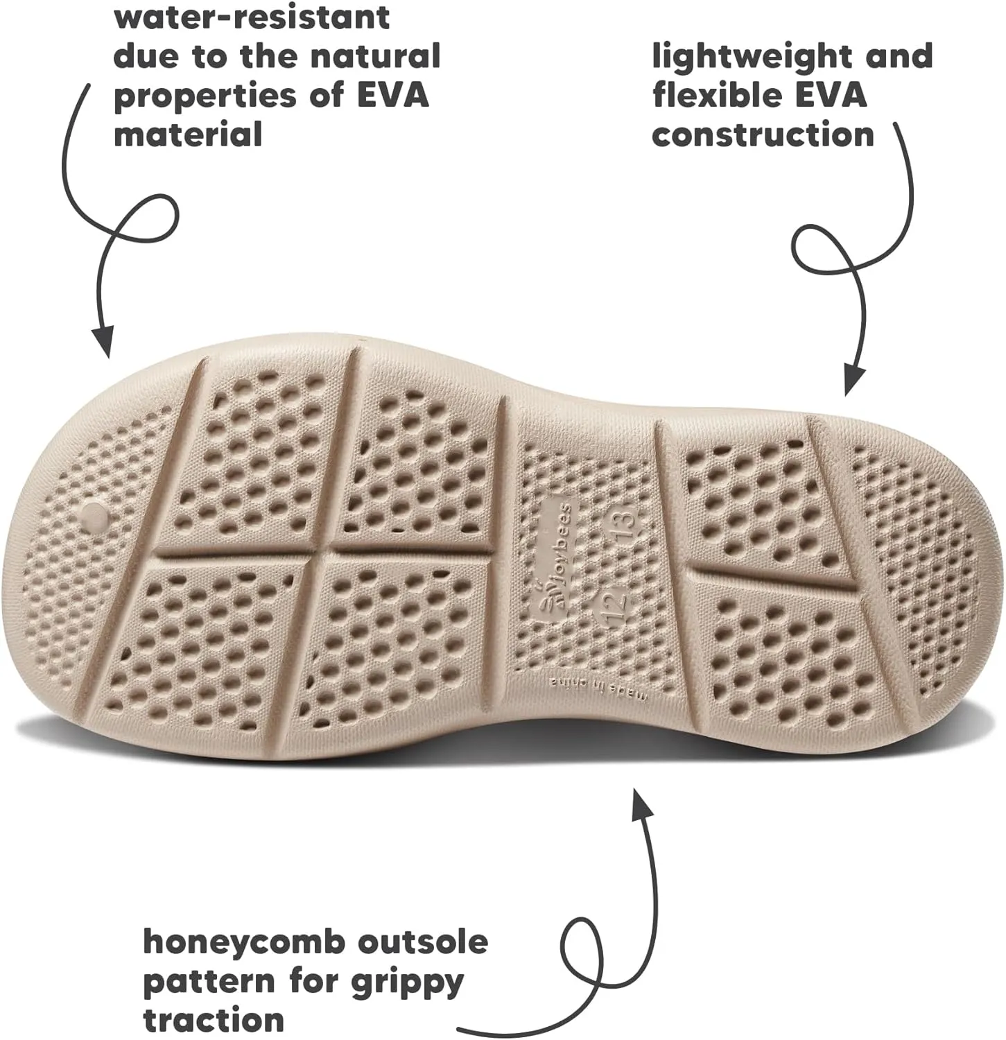 Joybees Kids Active Clog - Clogs for Kids, Rubber Shoe for Girls and Boys, Slip On Foam Sandals, Water Shoes with Strap for Toddlers and Children Size C4-J5