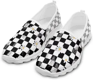 JoyLamoria House Vintage Animal Pattern Shoes Comfortable Sport Sneakers Womens Slip on Daily Wear