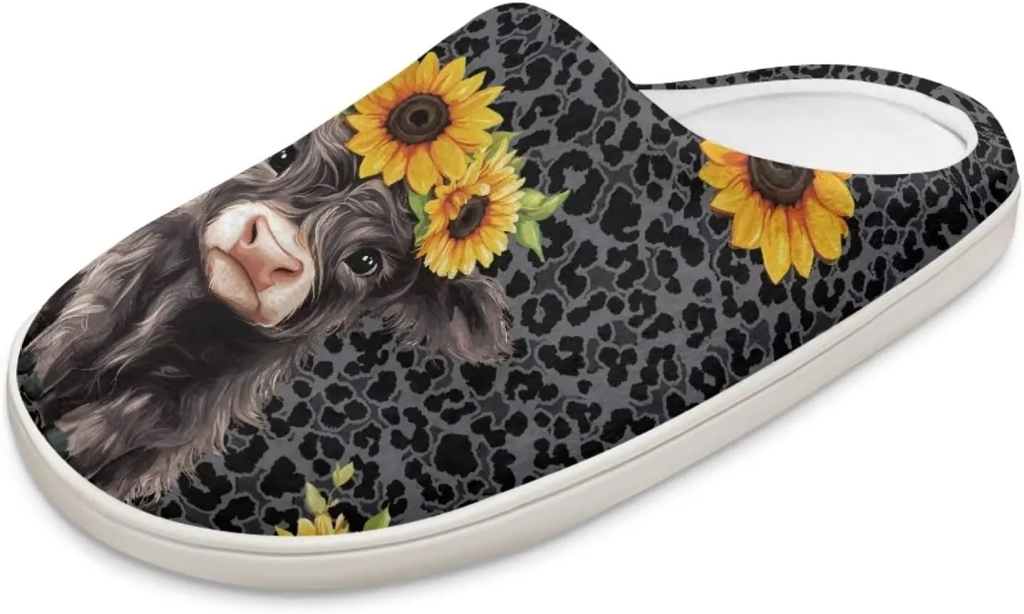 JoyLamoria Wild Tiger Stripe Print Memory Foam Fuzzy Slippers for Women,Womens slippers Platform EVA lightweight sole Warm Faux Fur Lined Suede house slippers for women