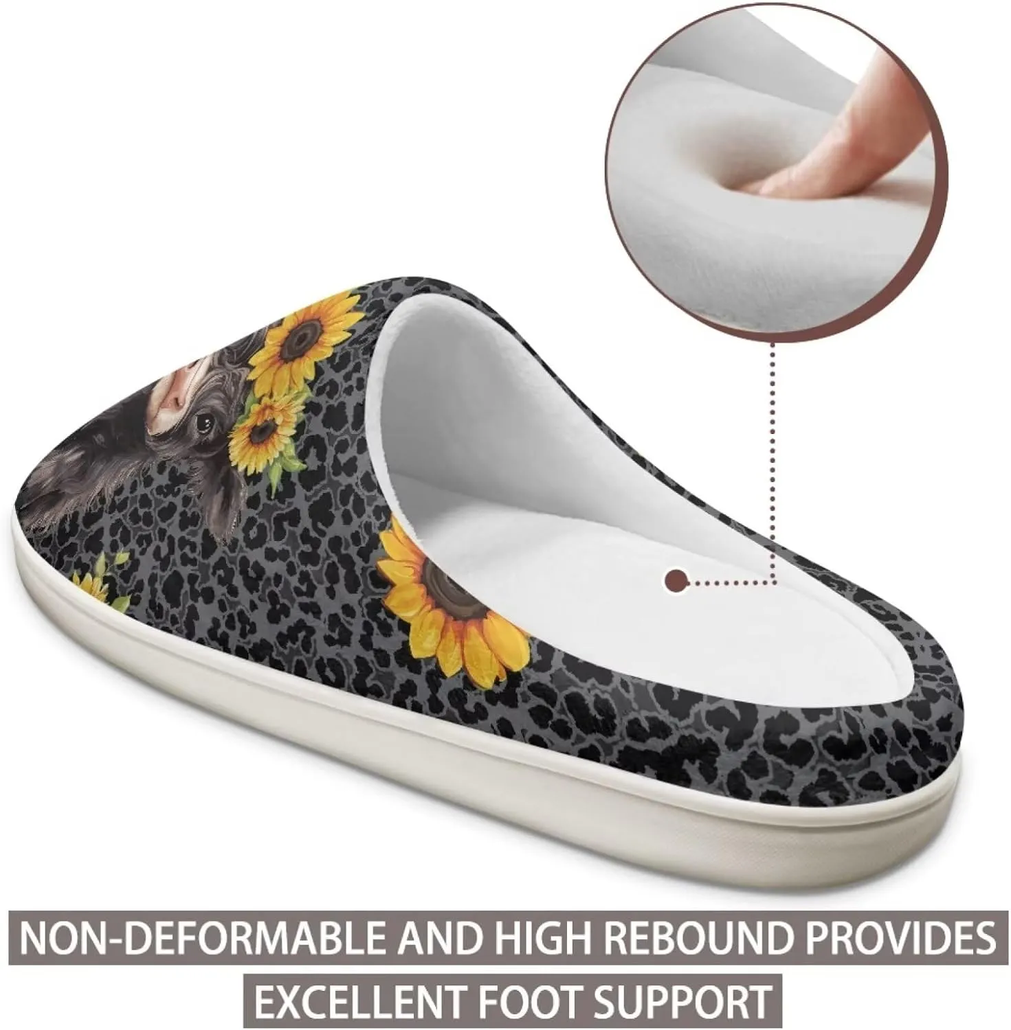 JoyLamoria Wild Tiger Stripe Print Memory Foam Fuzzy Slippers for Women,Womens slippers Platform EVA lightweight sole Warm Faux Fur Lined Suede house slippers for women
