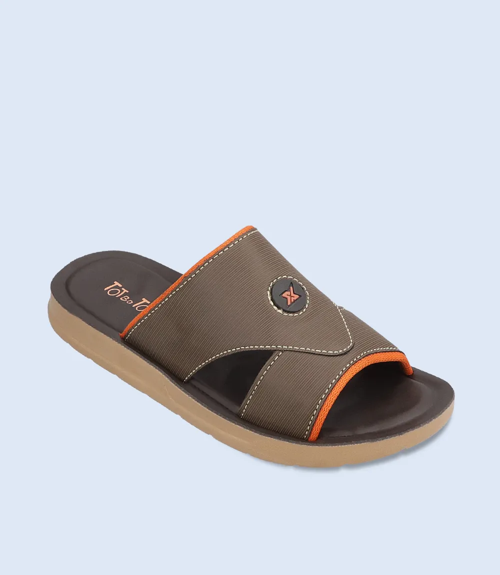 KB0247-BROWN-Boy Slipper