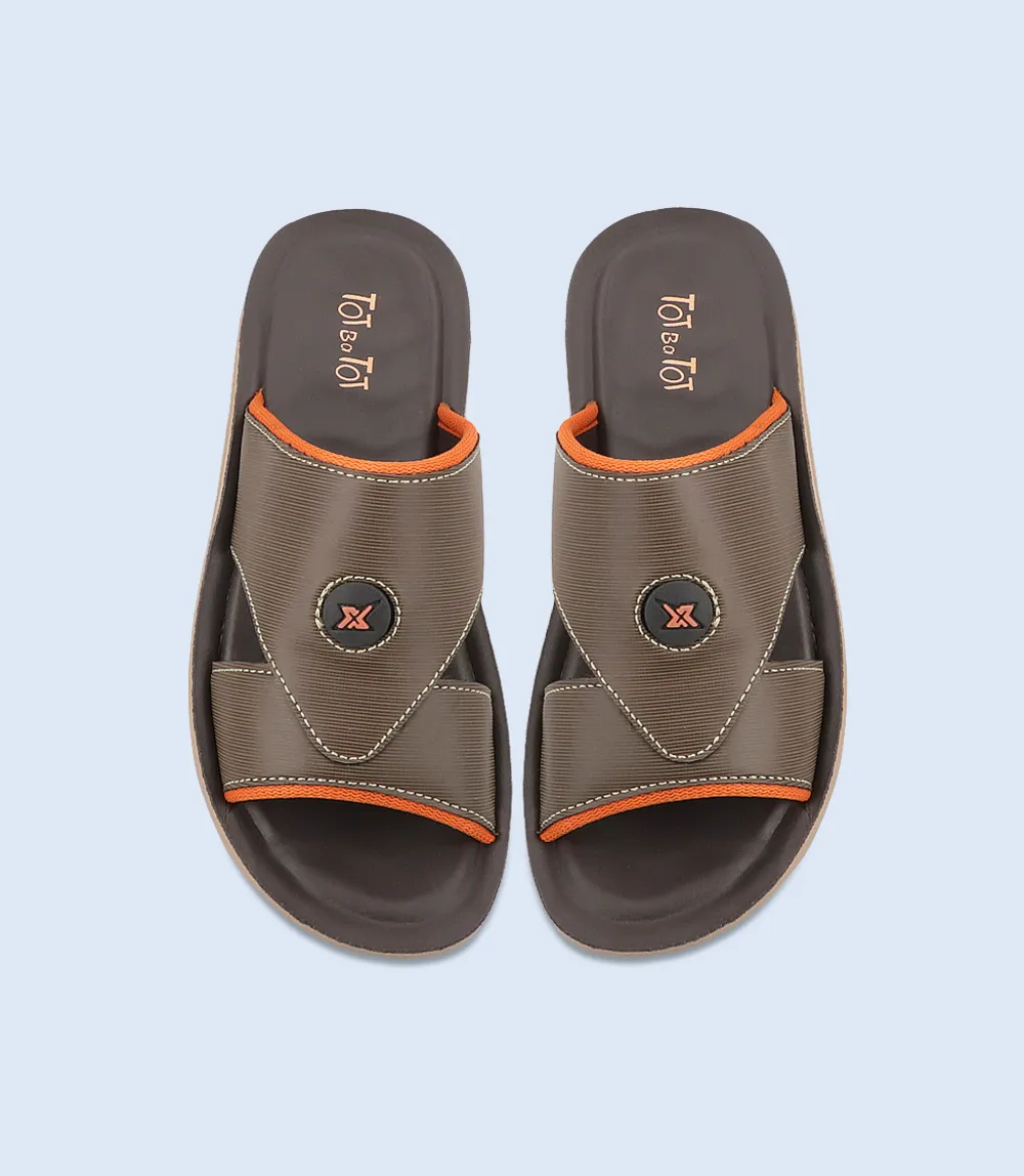 KB0247-BROWN-Boy Slipper