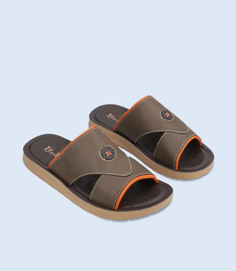 KB0247-BROWN-Boy Slipper