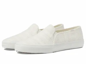 Keds Double Decker Slip on, Sneaker Womens, White Eyelet, 6.5 Medium