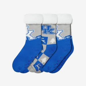 Kentucky Wildcats Womens Fan Footy 3 Pack Slipper Socks
