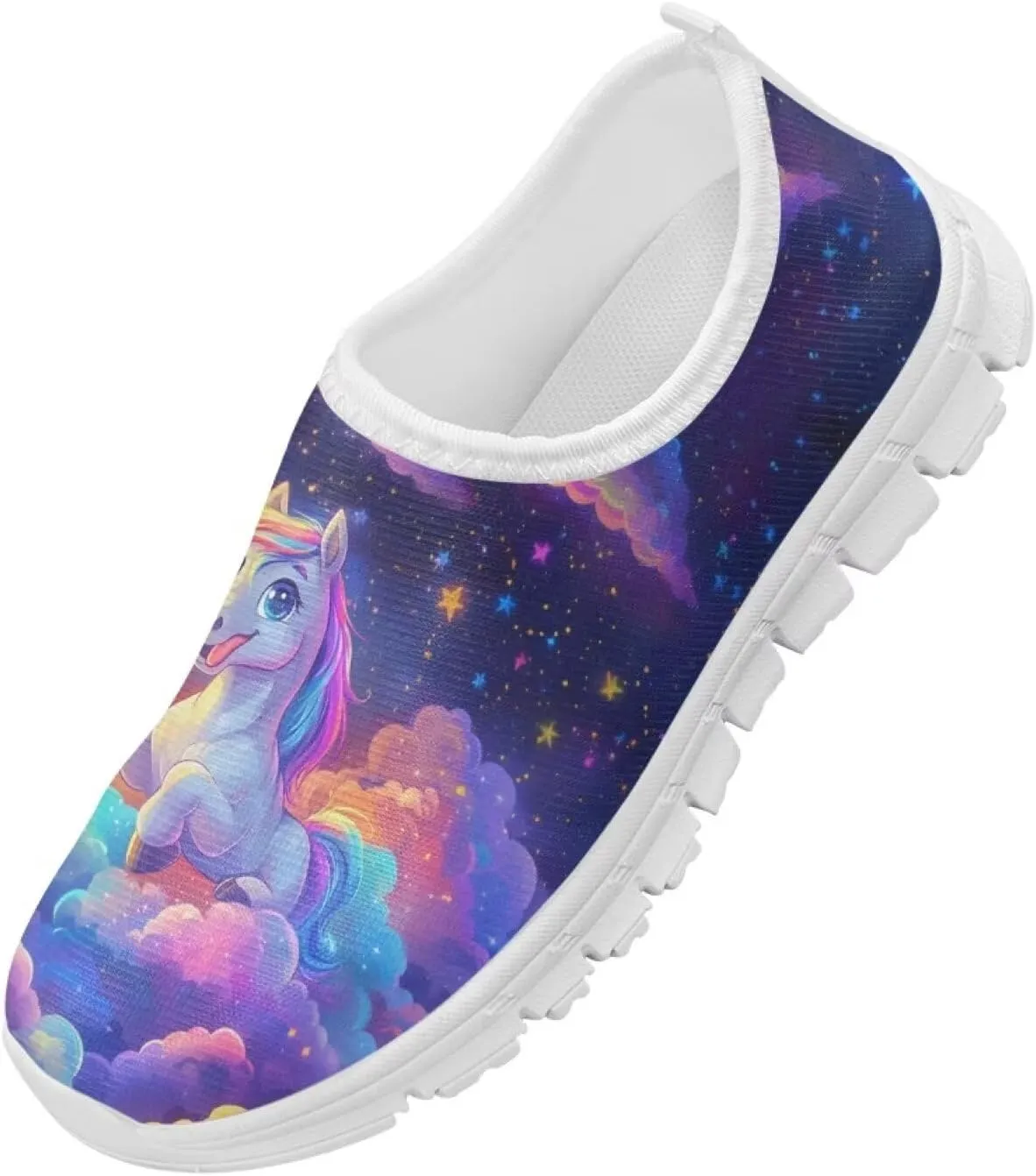Kids Athletic Shoes Cute Girls Slip On Tennis Shoes Comfy Boys Casual Shoes