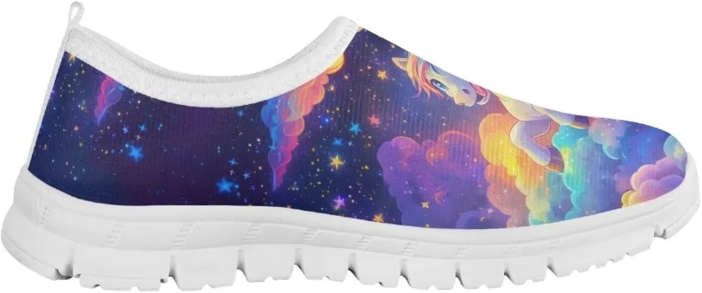 Kids Athletic Shoes Cute Girls Slip On Tennis Shoes Comfy Boys Casual Shoes